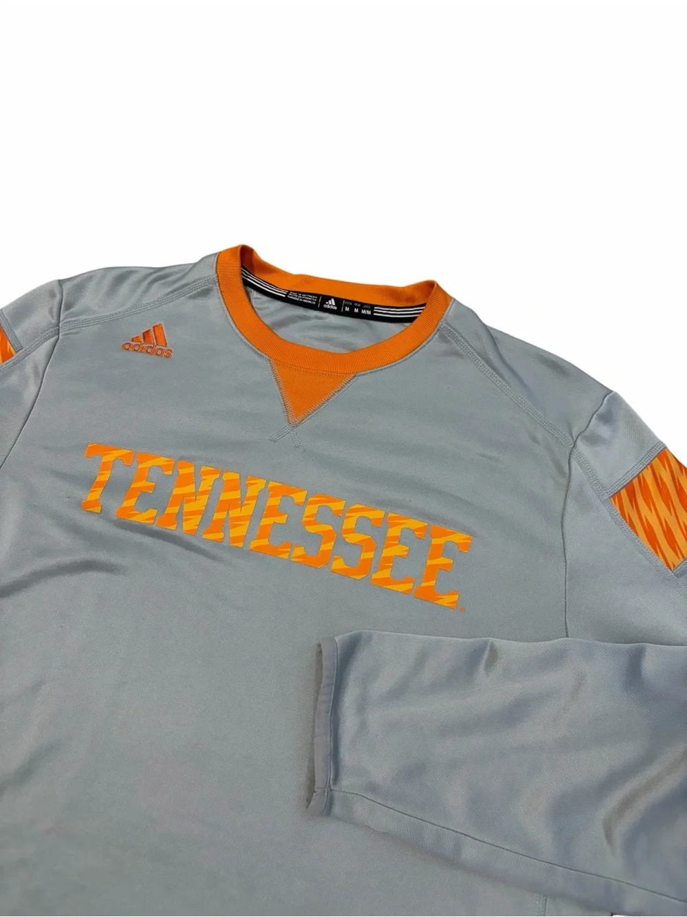 Adidas Tennessee Volunteers Long Sleeve Shirt Men’s Medium Gray Orange College